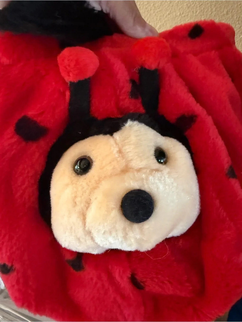 Celebrate Halloween Vintage Lady Bug Plush Basket CUTE!